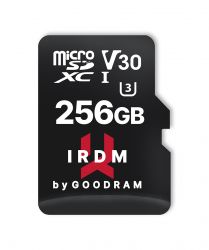   MicroSDXC  256GB UHS-I/U3 Class 10 GoodRam IRDM + SD- R100/W70MB/s (IR-M3AA-2560R12) -  2