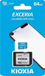  MicroSDXC   64GB UHS-I Class 10 Kioxia Exceria R100MB/s (LMEX1L064GG2) + SD- -  4