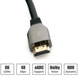  HDMI - HDMI 1.5  Extradigital Black, V2.1, 4K/120Hz, 8K/60Hz, 48Gbps,   (KBH1740)