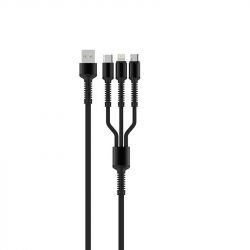   USB 2.0 AM to Lightning + Micro 5P + Type-C 4.0A (20W) ColorWay (CW-CBU3003-GR) -  2