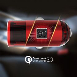 Автомобільний зарядний пристрій ColorWay (1USBх3А) QC3.0 Red (CW-CHA012Q-RD) - Картинка 7