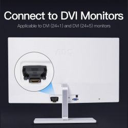  Vention HDMI - DVI (M/F), Black (ECDB0) -  4