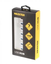  Maxxter USB 3.0 Type-A 7 ports silver (HU3A-7P-01) -  4