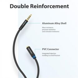 ������ Vention Audio 3.5 mm M - 3.5 mm F, 3m, Black (BHBBI) - �������� 3