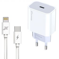   USB 220 Grand-X (CH-770L) USB-C 20W PD3.0    Apple +  Lightning 1m -  1