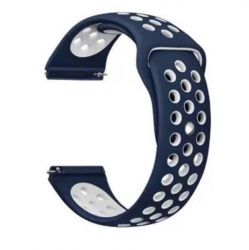  BeCover Nike Style  Samsung Galaxy (20mm)/Watch 5/ Watch 4 40/44mm/Watch 4 Classic 42mm/Watch Active/Active 2 40/44mm/Watch 3 41mm/Gear S2/Classic/Gear Sport Blue-White (705698)