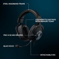 Гарнитура Logitech G Pro X SE Black (981-001470) - Картинка 4