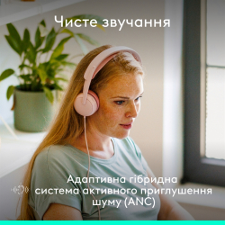 Гарнітура Logitech Zone Wired 2 USB Rose (981-001620) - Картинка 2