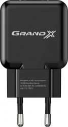 Мережевий зарядний пристрій Grand-X (1xUSB 5В/2.1А) Black (CH-03B) - Картинка 5