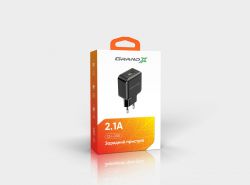 Мережевий зарядний пристрій Grand-X (1xUSB 5В/2.1А) Black (CH-03B) - Картинка 4