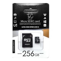   MicroSDXC 256GB UHS-I U3 Class 10 T&G + SD-adapter (TG-256GBSD10U3-01) -  1
