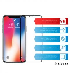 �������� ������ ACCLAB Full Glue ��� Apple iPhone 11 Pro/X/XS Black (1283126508189) - �������� 2