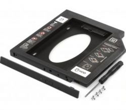Шасі для ноутбука 1stCharger, Black, 12.7 мм, для SATA 2.5", пластиковий корпус (HDC1ST127-2)