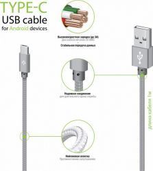 ������ Intaleo CBGNYT1 USB-USB Type-C 2� Grey (1283126489136) - �������� 2