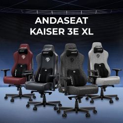 Кресло для геймеров Anda Seat Kaiser 3E XL Grey Fabric (AD23YC-XL-09-G-CF-G01) - Картинка 1