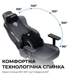 Кресло для геймеров Anda Seat Kaiser 3E XL Grey Fabric (AD23YC-XL-09-G-CF-G01) - Картинка 8