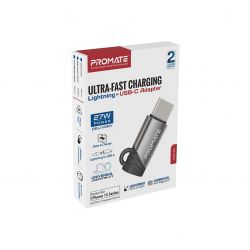 Адаптер Promate Link-Ci Lightning - USB Type C (F/M) Grey - Картинка 7