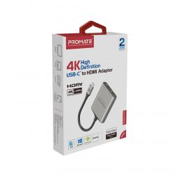 Адаптер Promate USB Type-C - 2xHDMI (M/F) MediaLink-H2 Grey (medialink-h2.grey) - Картинка 5