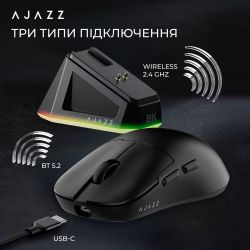 Мышь беспроводная Ajazz AJ159Pro Black (AJ159-PRO-B) - Картинка 9