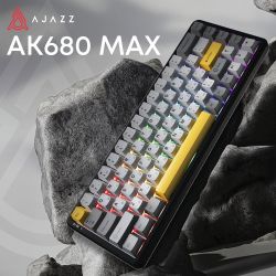 Дротова магнітна клавіатура Ajazz AK680 MAX Magnetic switches Black Gray Yellow (AK680-M-BGY-AW) - Картинка 3