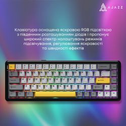 Дротова магнітна клавіатура Ajazz AK680 MAX Magnetic switches Black Gray Yellow (AK680-M-BGY-AW) - Картинка 7