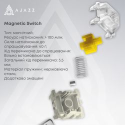 ������� �������� ��������� Ajazz AK680 MAX Magnetic switches Blue White Dark Blue (AK680-M-BWD-AW) - �������� 4