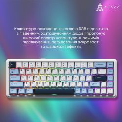 ������� �������� ��������� Ajazz AK680 MAX Magnetic switches Blue White Dark Blue (AK680-M-BWD-AW) - �������� 7