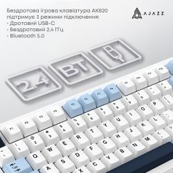 Клавиатура беспроводная Ajazz AK820 Max Plus Day Dream Switch White (AK820MAX-DD-BWD) - Картинка 8