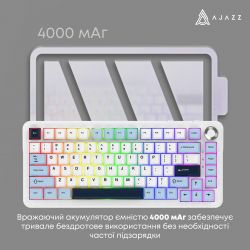 Клавиатура беспроводная Ajazz AK820 Max Plus Day Dream Switch White (AK820MAX-DD-BWD) - Картинка 9