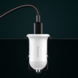 Автомобільний зарядний пристрій Baseus Grain Pro 4.8A 2USB White (CCALLP-02) - Картинка 5