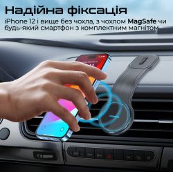 Бездротовий зарядний пристрій Promate Laxmount-15W MagSafe Black (laxmount-15w) - Картинка 3