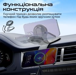 Бездротовий зарядний пристрій Promate Laxmount-15W MagSafe Black (laxmount-15w) - Картинка 4