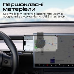 Бездротовий зарядний пристрій Promate Laxmount-15W MagSafe Black (laxmount-15w) - Картинка 5