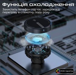 ������������ �������� ���������� Promate MagChill-Qi2 MagSafe Black (magchill-qi2) - �������� 3