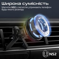 Беспроводное зарядное устройство Promate MagChill-Ga MagSafe Black (magchill-ga) - Картинка 7