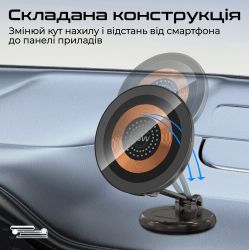 Бездротовий зарядний пристрій Promate Magnus2-Qi MagSafe Black (magnus2-qi) - Картинка 5