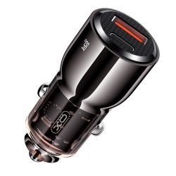 Автомобільний зарядний пристрій XO CC58 (USB, USB-C, 3.25A) 95W Dark Grey - Картинка 3