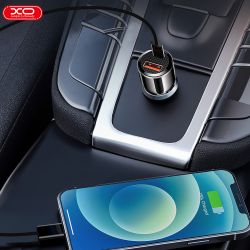 Автомобільний зарядний пристрій XO CC58 (USB, USB-C, 3.25A) 95W Dark Grey - Картинка 5