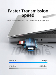   Cabletime USB3.0 A + USB Type-C, SD/TF, 5Gbps (CD40G) -  4