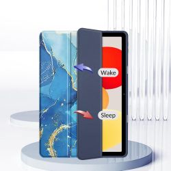 Чехол-книжка BeCover Soft Edge TPU для Xiaomi Redmi Pad SE 8.7 Blue Marble (712572) - Картинка 2