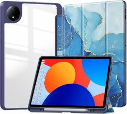 Чехол-книжка BeCover Soft Edge TPU для Xiaomi Redmi Pad SE 8.7 Blue Marble (712572) - Картинка 3