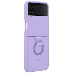 �e���-�������� Samsung Silicone Cover with Ring ��� Samsung Galaxy Flip 4 SM-F721 Lavender (EF-PF721TVEGUA) - �������� 2