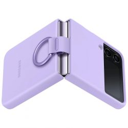 �e���-�������� Samsung Silicone Cover with Ring ��� Samsung Galaxy Flip 4 SM-F721 Lavender (EF-PF721TVEGUA) - �������� 5