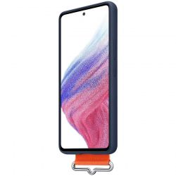Чехол-накладка Samsung Silicone Cover with Strap для Samsung Galaxy A53 SM-A536 Navy (EF-GA536TNEGRU) - Картинка 4
