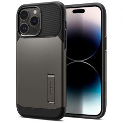 Чeхол-накладка Spigen Slim Armor with MagFit для Apple iPhone 14 Pro Max Gunmetal (ACS04646) - Картинка 3