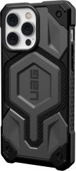 Чeхол-накладка Urban Armor Gear Monarch Pro with MagSafe для Apple iPhone 14 Pro Max Kevlar Silver (114031113933) - Картинка 3