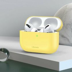  Usams US-BH569A Silicon Ultrathin  Apple AirPods Pro Yellow (BH569AP03) -  2