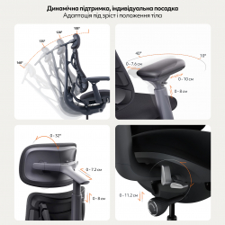 Крісло офісне LiberNovo Omni Midnight Black 48 см (CP-GW-0000015-00-01) - Картинка 14