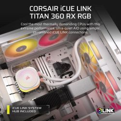 Система водяного охолодження Corsair Icue Link Titan 360 White (CW-9061021-WW) - Картинка 5