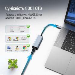 Сетевой адаптер ColorWay USB-A/USB-С 3.0 - RJ45 (CW-AD-CRG) - Картинка 4